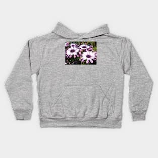 Daisy Flower Dark Pink and White Kids Hoodie